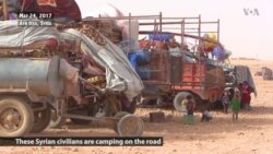 Displaced Raqqa Civilians Camp on Roadsides