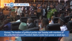 VOA60 World- Guinean political leaders met Tuesday with members of the junta