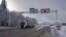 FILE - A truck passes the Norwegian border toward Sweden on Feb. 8 2019. Norway announced on Oct. 12, 2024, that it is instituting temporary border checks until Oct. 22 because its terror threat level was recently raised.