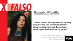 La vicepresidenta nicaragüense se pronunció por el Día Internacional de la Eliminación de la Violencia contra la Mujer, el 25 de noviembre de 2021.