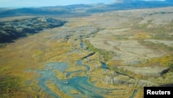 Le Upper Tularik Floodplain à Bristol Bay en Alaska, le 21 décembre 2016.