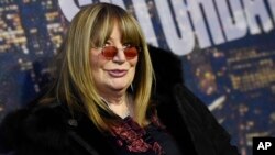FILE - Actress and director Penny Marshall attends the SNL 40th Anniversary Special in New York, Feb. 15, 2015. 