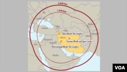 در گزارش مرکز بررسی های استراتژیک بین المللی برد موشک های ایران ذکر شده است