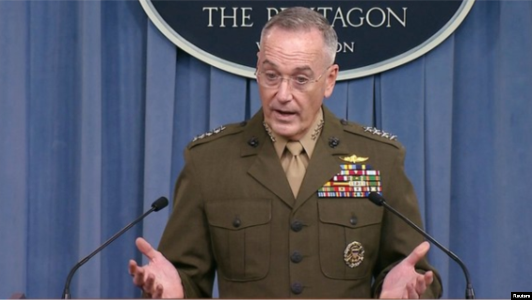 Jenderal Marinir Joseph Dunford, ketua kepala-kepala staf gabungan angkatan bersenjata Amerika. 