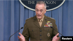 Jenderal Marinir Joseph Dunford, ketua kepala-kepala staf gabungan angkatan bersenjata Amerika. 