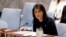 Đại sứ Mỹ tại Liên hiệp quốc Nikki Haley  phát biểu tại Hội đồng Bảo an ngày 17/9/2018.