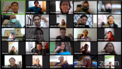 Peserta diskusi Kecenderungan Penyalahguaan Kewenangan dalam Pilkada 2020. (Foto: screenshot)