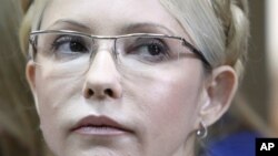 Former Ukrainian Prime Minister Yulia Tymoshenko is pictured during her trial, at the Pecherskiy District Court in Kiev, Ukraine, October 11, 2011