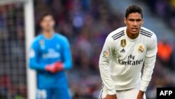 Raphaël Varane lors d'un match entre le FC Barcelone et le Real Madrid, Espagne le 28 octobre 2018.