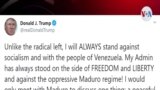 Trump aclara que solo se reunirá con Maduro para discutir su salida del poder