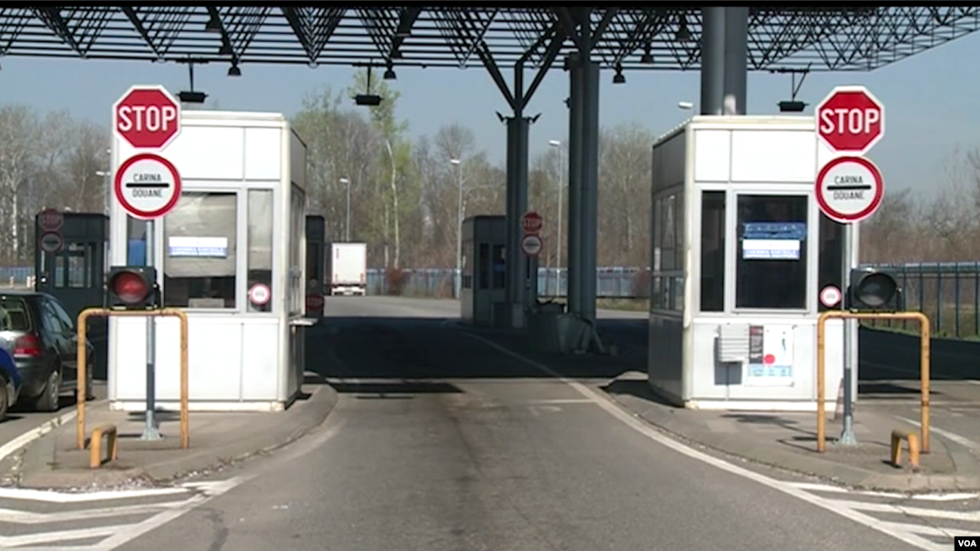 Border in Rača (Bosnia and Herzegovina)