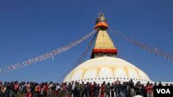 Biểu tình chống Trung Quốc ở Katmandu, Nepal. 