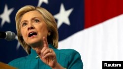 U.S. Democratic presidential candidate Hillary Clinton speaks at a campaign event in Des Moines, Iowa, United States, June 14, 2015.