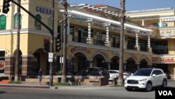 This strip mall on Valley Road in the San Gabriel Valley of California is in a busy shopping area with lots of restaurants, grocery stores, retail and services.