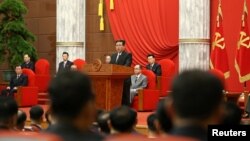 김정은 북한 국무위원장이 10일 평양에서 열린 노동당 창건 76주년 기념식에서 연설했다.
