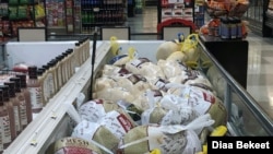 Frozen turkeys are seen on display at a grocery store in Fairfax, Virginia, Nov. 13, 2019. (Photo: Diaa Bekheet)