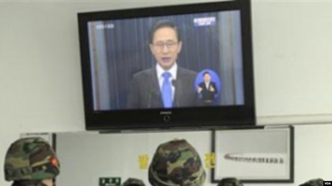 En un discurso televiso, el presidente Lee calificó el ataque de Corea del Norte como un crimen inhumano.