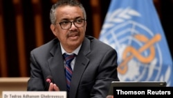 WHO ညွှန်ကြားရေးမှူးချုပ် Tedros Adhanom Ghebreyesus.