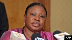 International Criminal Court Chief Prosecutor Fatou Bensouda gives a press conference in Dakar, Nov. 12, 2012. 