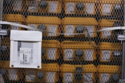 Ventilators lie at the New York City Emergency Management Warehouse before being shipped out for distribution due to concerns over the rapid spread of coronavirus disease (COVID-19) in the Brooklyn borough of New York City, March 24, 2020.