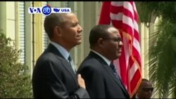 VOA60 America- President Barack Obama became the first serving American president to visit Ethiopia arriving in Addis Ababa- July 27, 2015
