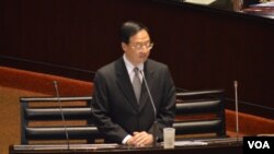 台灣行政院長江宜樺（美國之音申華拍攝）