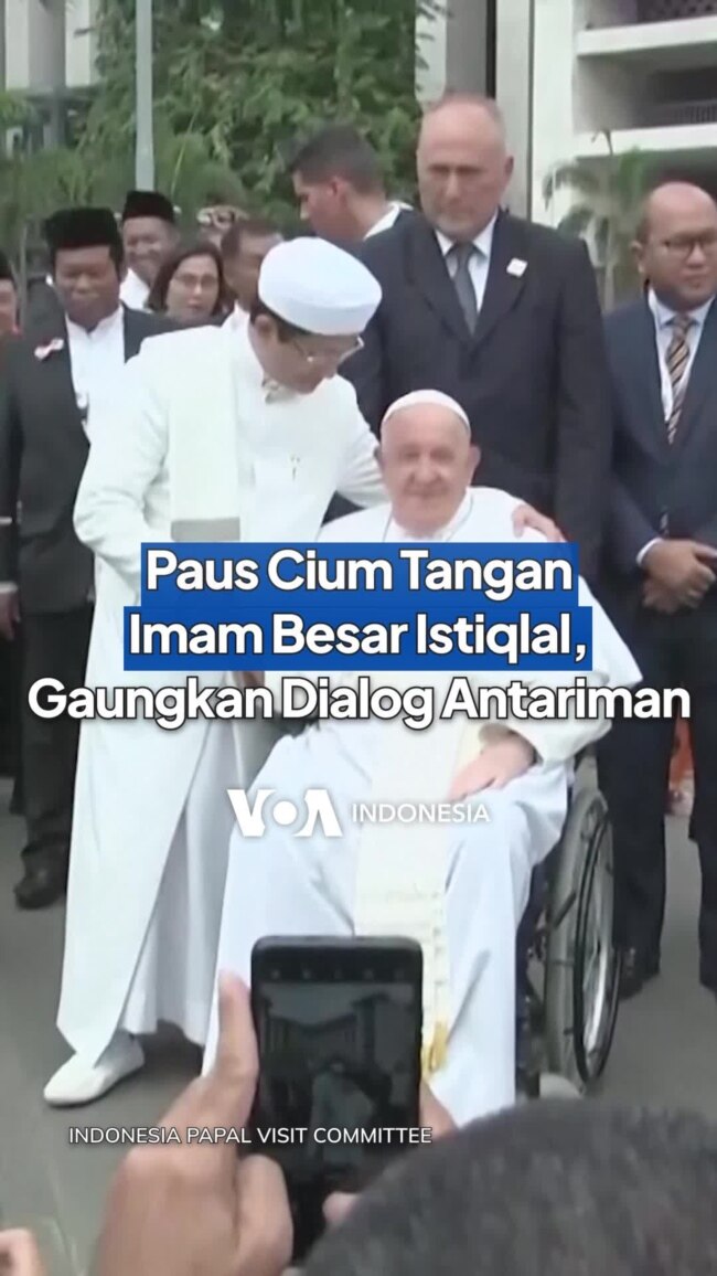 Paus Cium Tangan Imam Besar Istiqlal, Gaungkan Dialog Antariman