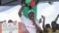FILE - Burundi's President Pierre Nkurunziza speaks at the start of a campaign for a May 17 referendum on constitutional change. It could enable the president to retain power for another 16 years.