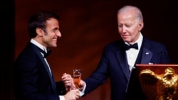 Alamisa don, Ameriki jamanatigi Joe Biden ni Jill Biden ye Faransi jamanatigi Emmanuel Macron ni muso fɔlɔ Brigitte Macron bisimila.