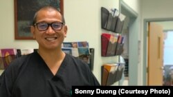 Dr. Sonny Duong, in his dental office at the Community Health Center in Fredericksburg, VA.