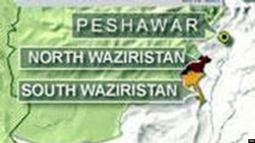 Letak Waziristan Utara dalam peta Pakistan.