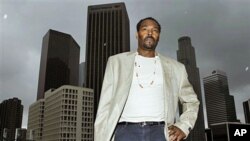 Rodney King poses for a portrait in Los Angeles, April 13, 2012. The acquittal of four police officers in the videotaped beating of King sparked rioting that spread across the city and into neighboring suburbs, leaving cars demolished, homes and businesse