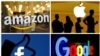 La imagen combinada muestra los logotipos de Amazon, Apple, Facebook y Google. Las compañías de tecnología llegaron a los titulares de noticias en días recientes tras tomar acciones para hacer cumplir sus políticas de publicación. [Foto: Reuters] 