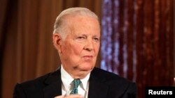 FILE - Former U.S. Secretary of State James Baker