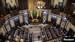 Dîmenek ji Civîna yekê ya Parlemana veguhestînê ya Sûrîyê, 12 Tîrmeha 2026’an.