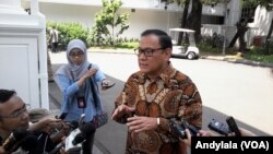 Gubernur Bank Indonesia Agus Martowardojo di komplek Istana Kepresidenan. (Foto: Dok)