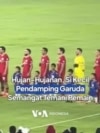 Hujan-Hujanan, Si Kecil Pendamping Garuda Semangat Temani Pemain