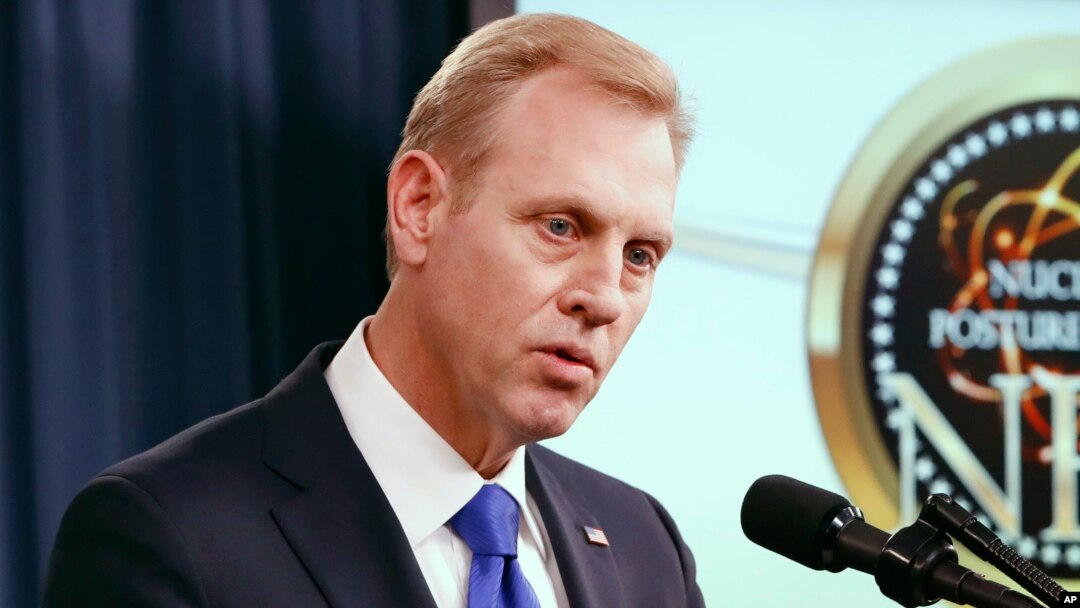 Deputi Menteri Pertahanan AS Patrick Shanahan di Pentagon, 2 Februari 2018.