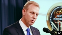 FILE - Deputy Defense Secretary Patrick Shanahan is pictured at the Pentagon, Feb. 2, 2018.