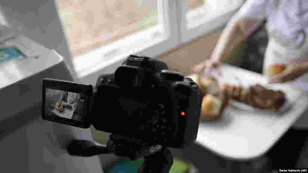 Serbia Granny's Kitchen: Jelena Petrovic's husband Milan records her cooking