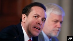 Howard Zucker, New York state's acting health commissioner, answers a reporter's question after presenting the state's findings on hydraulic fracturing at the Capitol in Albany, Dec. 17, 2014.