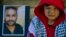FILE - During a protest in Beirut, Lebanon, on Dec. 8, 2023, a boy weeps as he sits next to a portrait of Reuters visuals reporter Issam Abdallah, who was killed when an Israeli shell landed in a gathering of international journalists on Oct. 13, 2023.