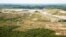 An aerial view of the Hobet mine shows some of the greener areas in reclamation and gray areas more recently mined, in Boone County, West Virginia, May 12, 2016.