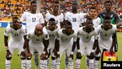 Garee Kubbaa miilaa Gaanaa dorgommii AFCON 2015 irratti yoo Giiniin walti qohaahuutti jira 