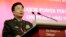 Wang Guangzhong, China's Deputy Chief, General Staff Department, delivers his speech on "Major Power Perspectives on Peace and Security in the Asia-Pacific", during the Asia Security Summit in Singapore, June 1, 2014.