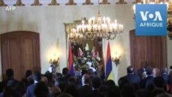 Le Premier ministre mauricien Jugnauth prête serment après la victoire électorale