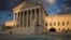 The Supreme Court building in Washington at sunset, Oct. 10, 2017. 