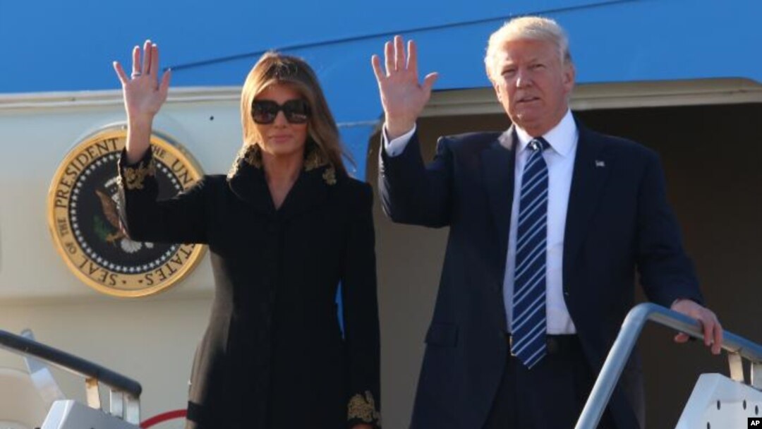 Tổng thống Trump cùng phu nhân 