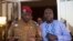 Lieutenant Colonel Yacouba Isaac Zida (L) meets with opposition leader Zephirin Diabre in Ouagadougou, capital of Burkina Faso, Nov. 2, 2014. 