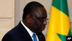 Le président Macky Sall à Paris, France, 12 juin 2017.